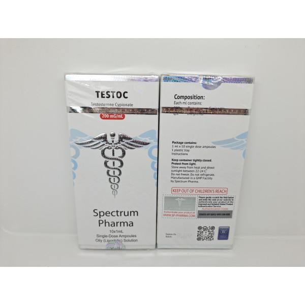 TESTOC 10 amp 200 mg Spectrum Pharma