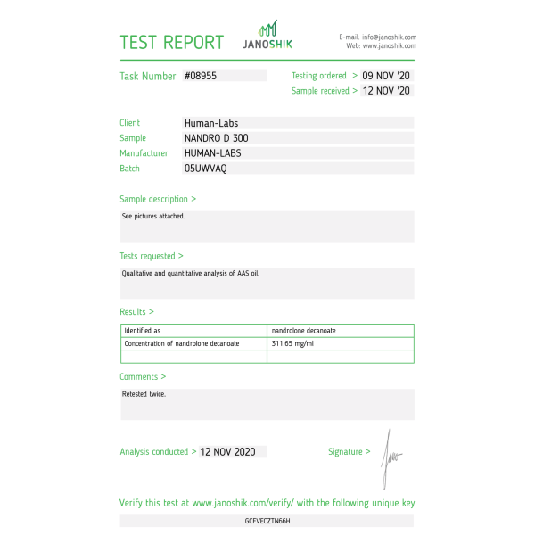 Nandro D 10 ml 300 mg Human Labs
