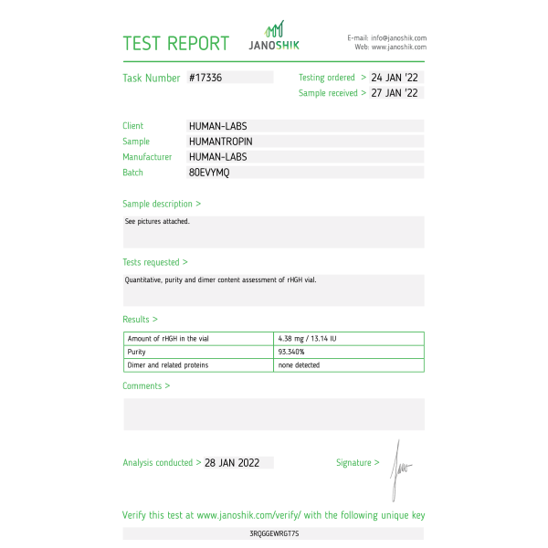 Humantropin 50 IU (EU domestic)