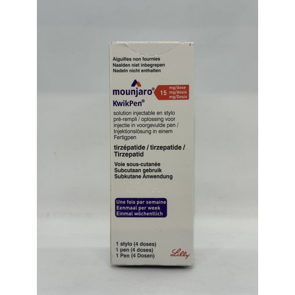 Tirzepatide Mounjaro 15 mg Eli Lilly (4 dosages)