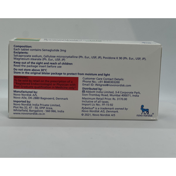 Semaglutide Rybelsus 3 mg 10 tab
