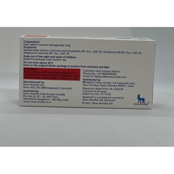 Semaglutide Rybelsus 7 mg 10 tab
